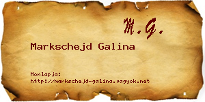 Markschejd Galina névjegykártya